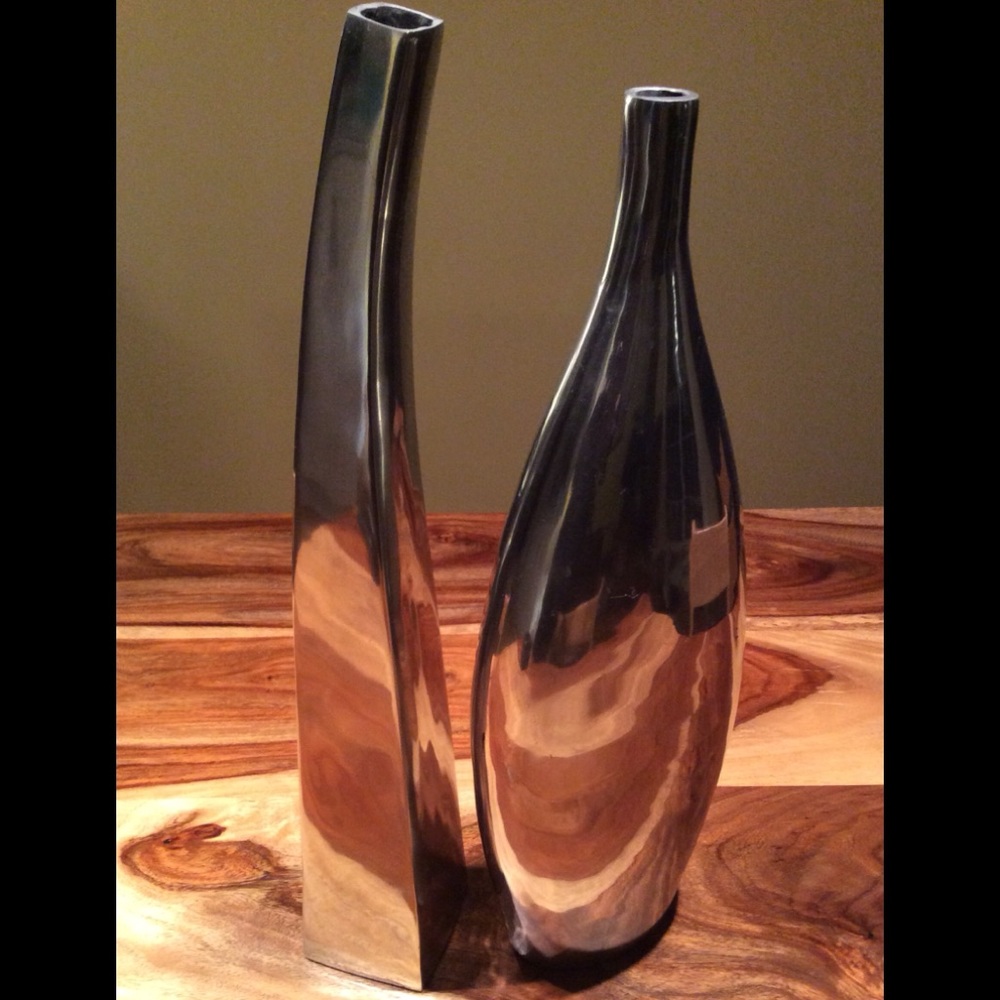 Chrome Accent Vases (iii)